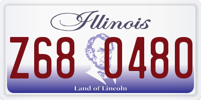 IL license plate Z680480