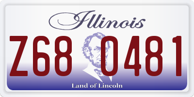 IL license plate Z680481
