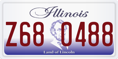 IL license plate Z680488