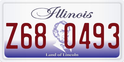 IL license plate Z680493