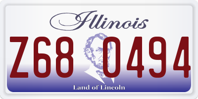 IL license plate Z680494