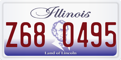 IL license plate Z680495