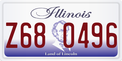 IL license plate Z680496