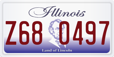 IL license plate Z680497