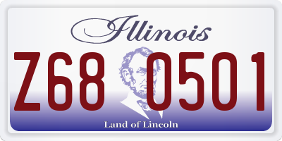 IL license plate Z680501