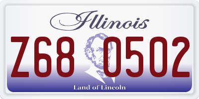 IL license plate Z680502