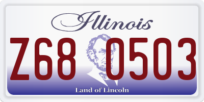 IL license plate Z680503