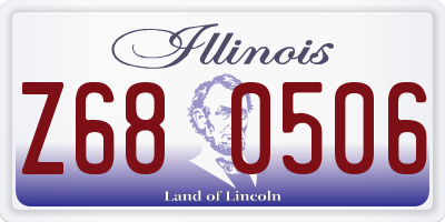 IL license plate Z680506