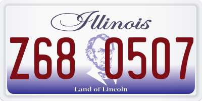 IL license plate Z680507
