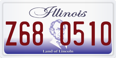 IL license plate Z680510
