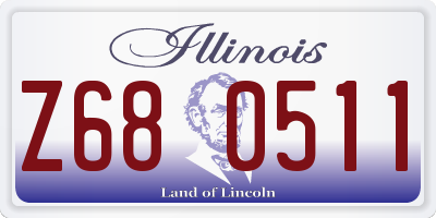 IL license plate Z680511