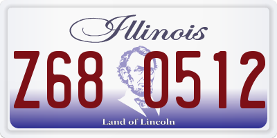 IL license plate Z680512