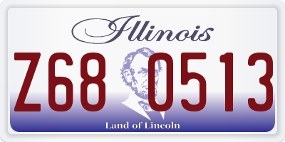 IL license plate Z680513