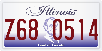 IL license plate Z680514
