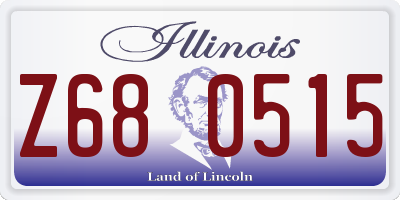 IL license plate Z680515