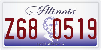 IL license plate Z680519