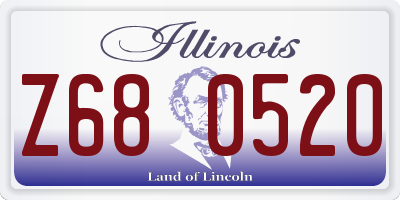 IL license plate Z680520