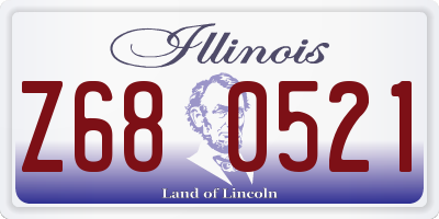 IL license plate Z680521