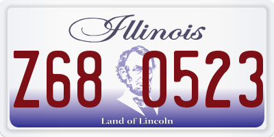 IL license plate Z680523