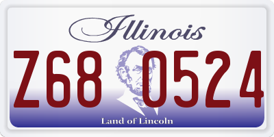 IL license plate Z680524