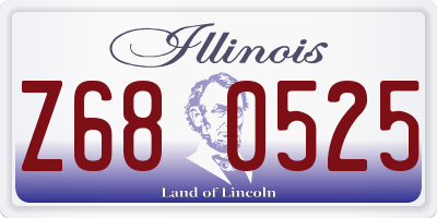 IL license plate Z680525
