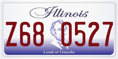 IL license plate Z680527