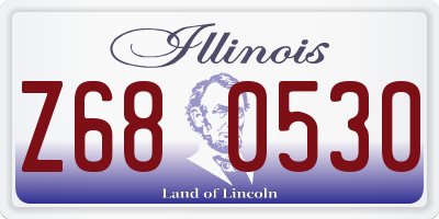 IL license plate Z680530