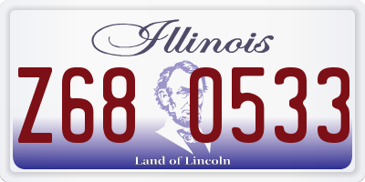 IL license plate Z680533