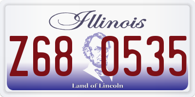 IL license plate Z680535