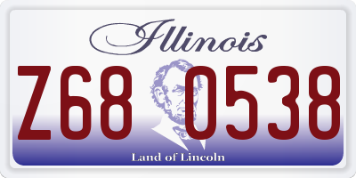 IL license plate Z680538