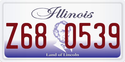 IL license plate Z680539