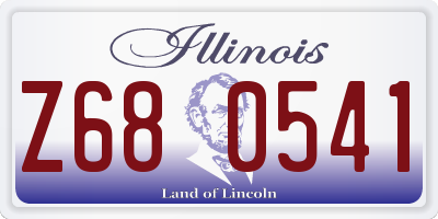IL license plate Z680541