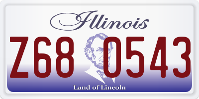 IL license plate Z680543