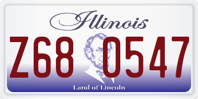 IL license plate Z680547
