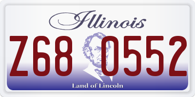IL license plate Z680552