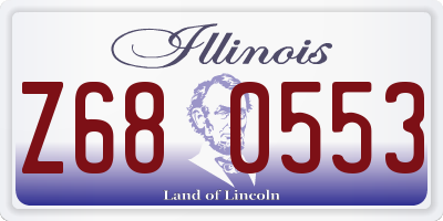 IL license plate Z680553