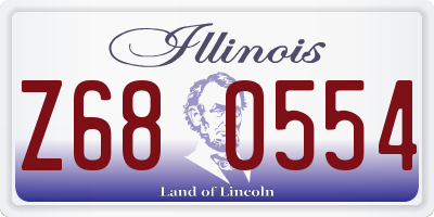 IL license plate Z680554