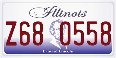 IL license plate Z680558