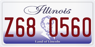 IL license plate Z680560