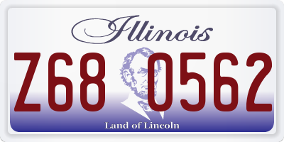IL license plate Z680562