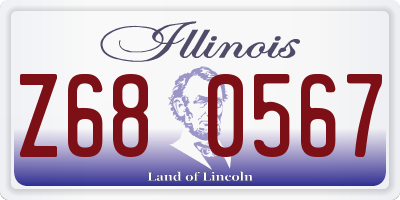 IL license plate Z680567