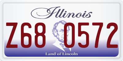 IL license plate Z680572