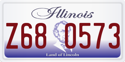 IL license plate Z680573