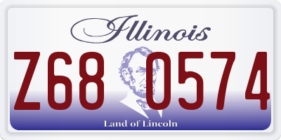 IL license plate Z680574