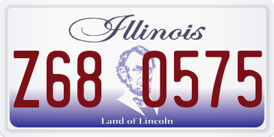 IL license plate Z680575