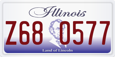 IL license plate Z680577