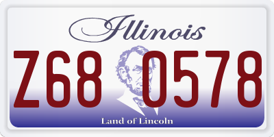 IL license plate Z680578