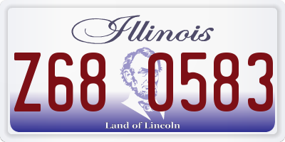 IL license plate Z680583