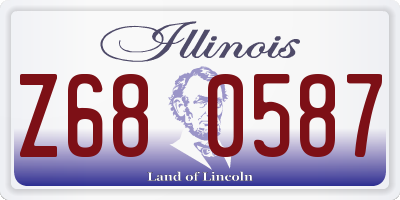 IL license plate Z680587
