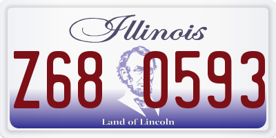 IL license plate Z680593